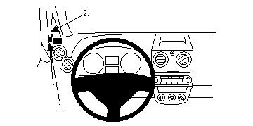Uchwyt montażowy ProClip Mitsubishi Colt 09-14, lewy