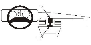 ProClip Uchwyc montażowy Landrover Discovery 90-93, Wyśrodkowany