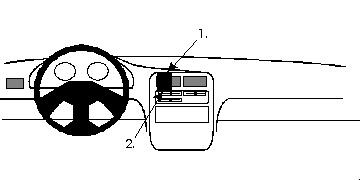 ProClip Uchwyc montażowy Daihatsu Charade 94-05, Wyśrodkowany