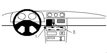 ProClip wspornik montażowy Daihatsu Rocky 90-01, wyśrodkowany