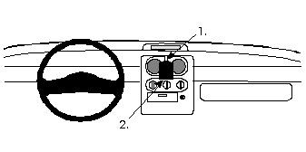 ProClip wspornik montażowy Renault Twingo 95-05, wyśrodkowany