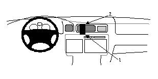 ProClip wspornik montażowy Toyota LandCruiser Hg 80/Lexus LX Serie 95-98, wyśrodkowany