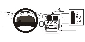 ProClip wspornik montażowy Toyota Tacoma 95-04, wyśrodkowany