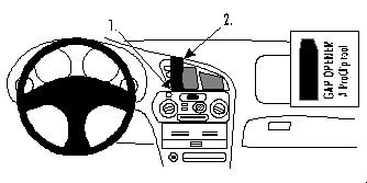 ProClip wspornik montażowy Mitsubishi Colt 96-04/Lancer 96-03, wyśrodkowany