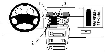 ProClip Monteringsbygel Nissan Micra 98-02, Wyśrodkowany