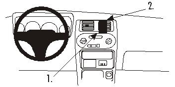 ProClip Uchwyt montażowy Daihatsu Sirion 99-01, wyśrodkowany