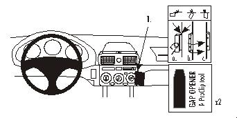 ProClip Uchwyt montażowy Toyota MR2 Spyder 00-05, Kątowy