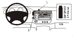 ProClip Uchwyt montażowy Honda Civic 4 Drzwi 01-05/Civic Hybrid 03-05, Wyśrodkowany