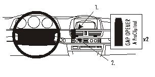 ProClip Monteringsbygel BMW 728-750 E65 02-08, centralny