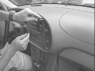 Saab 9-3 98-02, środek, drewniany panel