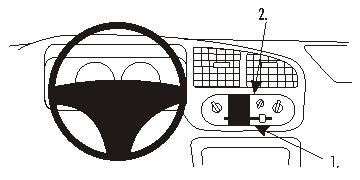 ProClip Monteringsbygel Daihatsu Cuore 01-03/Max 02-07, Wycentrowany
