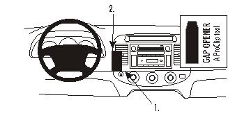 ProClip Monteringsbygel Toyota Camry 02-06, Wycentrowany