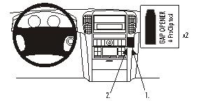 Kia Sorento 02-07, Kątowy, Brązowy panel drewniany