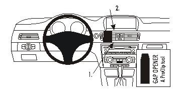 BMW 316-330/E90/E91/E92/E93 05-12, Wyśrodkowany, Drewniany panel, OEM Nav.