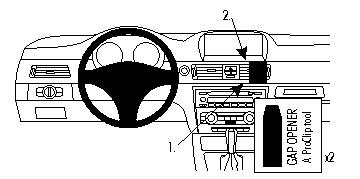 BMW 316-330/E90/E91/E92/E93 05-12, Kątowy, Drewniany panel, OEM Nav.