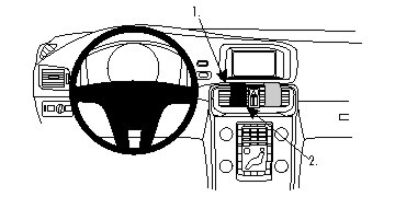Volvo V40 13-15, wyśrodkowany