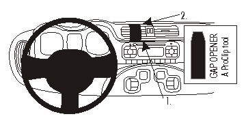 ProClip uchwyt montażowy Fiat Panda 13-15, wyśrodkowany