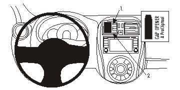 ProClip uchwyt montażowy Nissan Micra 14-15, wyśrodkowany