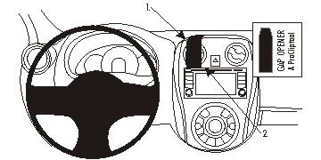 ProClip uchwyt montażowy Nissan Note 13-15, wyśrodkowany