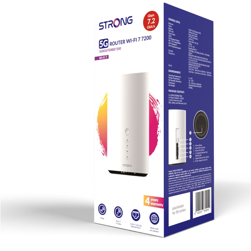 Wydajny router 5G+, Wi-Fi 7 BE7200