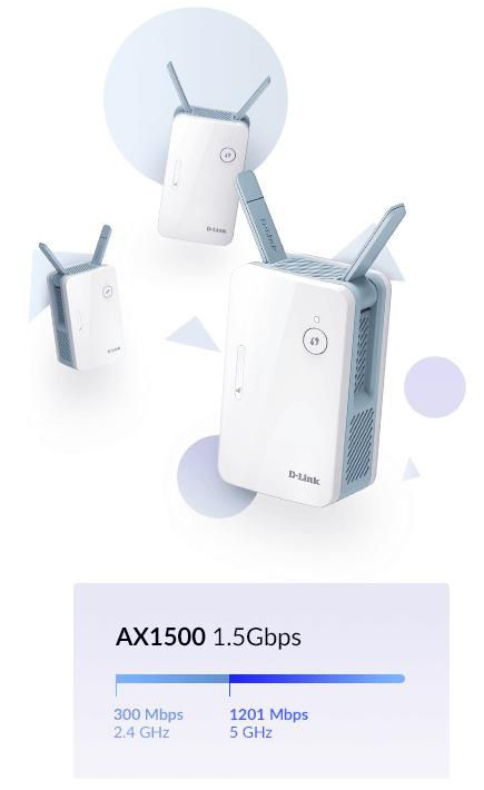 D-Link E15 AX1500 Mesh Range Extender, repeater do sieci WiFi