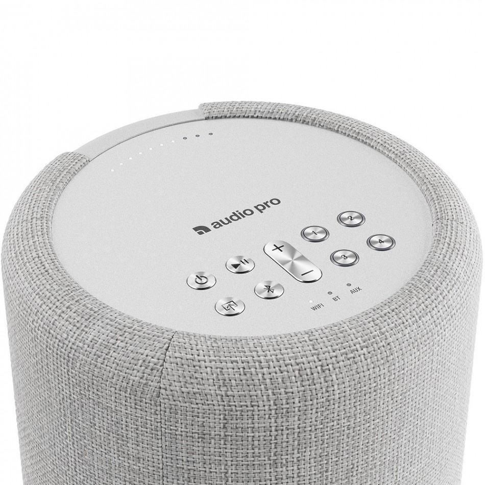 Audio Pro A10 MKII W, kompaktowy głośnik multiroom z WiFi, jasnoszary sztuka