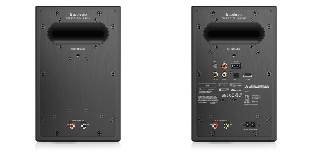Audio Pro A28 głośniki podstawkowe z wifi, czarna para