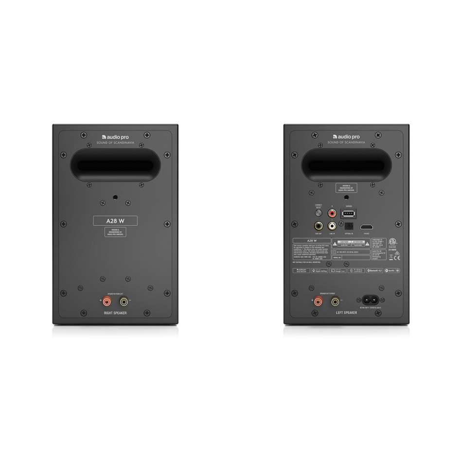 Audio Pro A28 W aktywne głośniki podstawkowe z Wi-FI, czarny