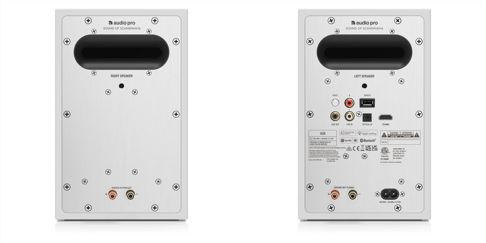 Audio Pro A28 głośniki podstawkowe z wifi, biała para