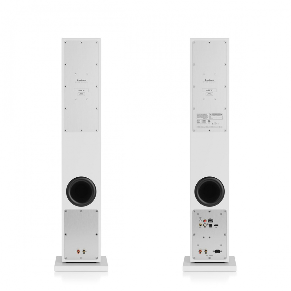 Audio Pro A38 W aktywne kolumny podłogowe z Wi-Fi, biały