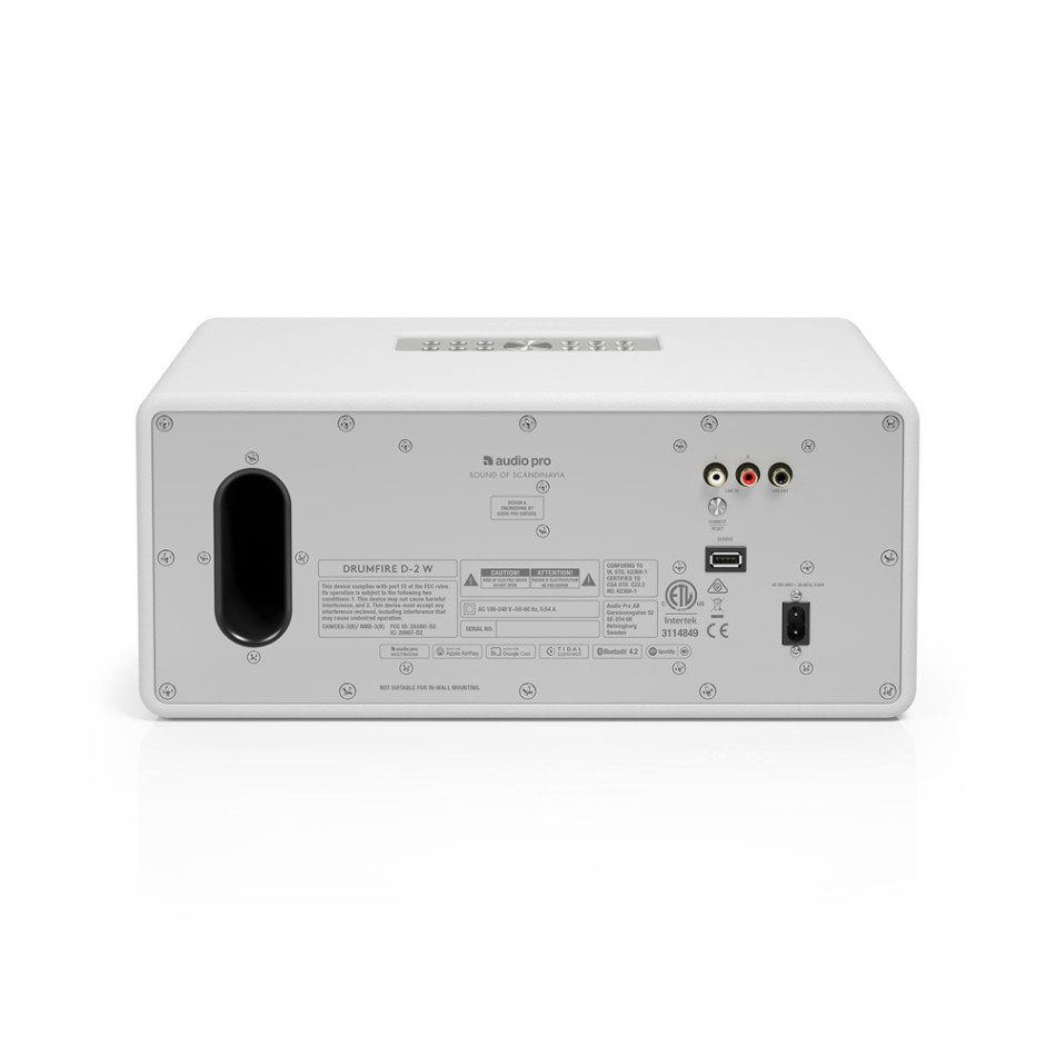 Audio Pro Drumfire D-2 W głośnik z Chromecast i AirPlay 2, biały