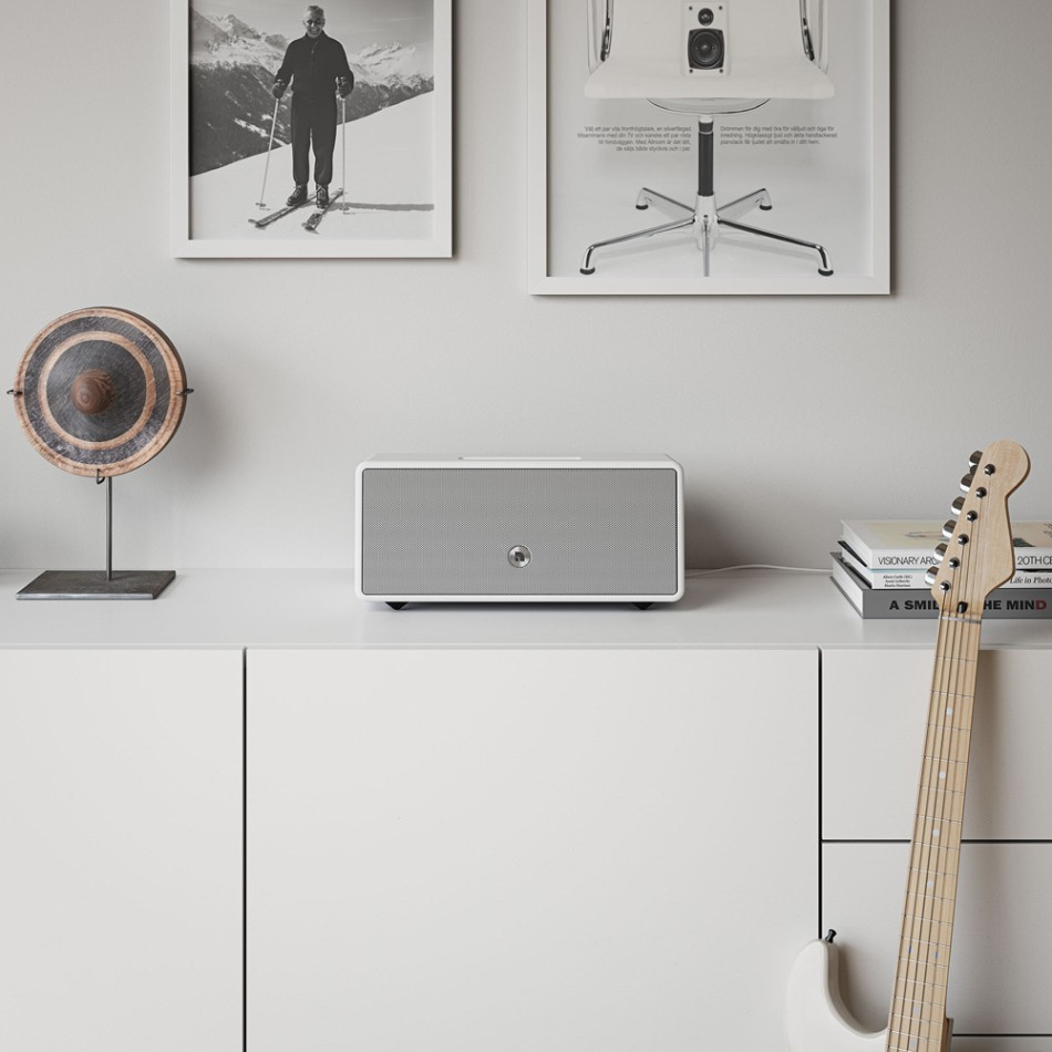 Audio Pro Drumfire D-2 W głośnik z Chromecast i AirPlay 2, biały