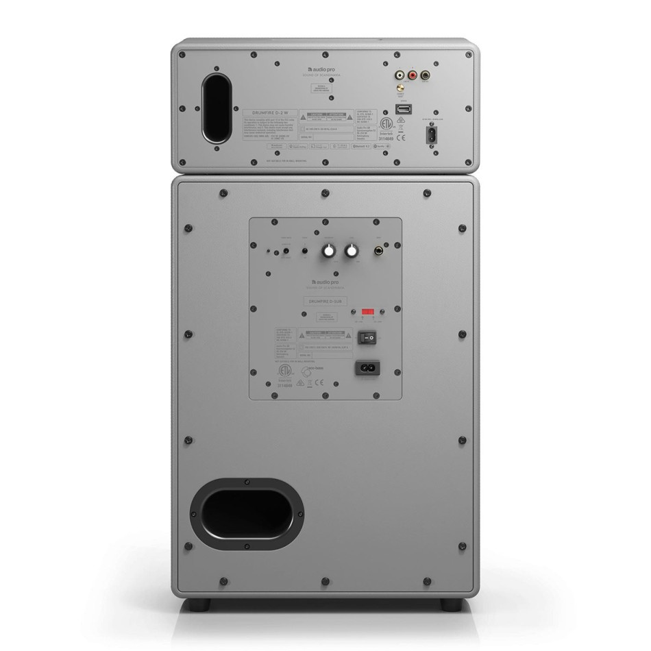 Audio Pro Drumfire II W głośnik Wi-Fi z Google Cast i AirPlay 2, szary