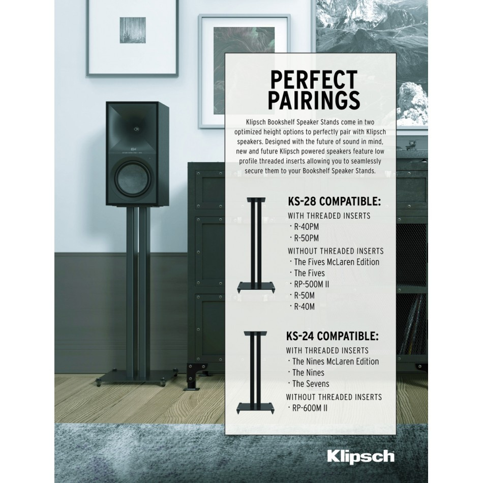 Klipsch KS-24 stojaki głośnikowe z kolcami 61 cm, para