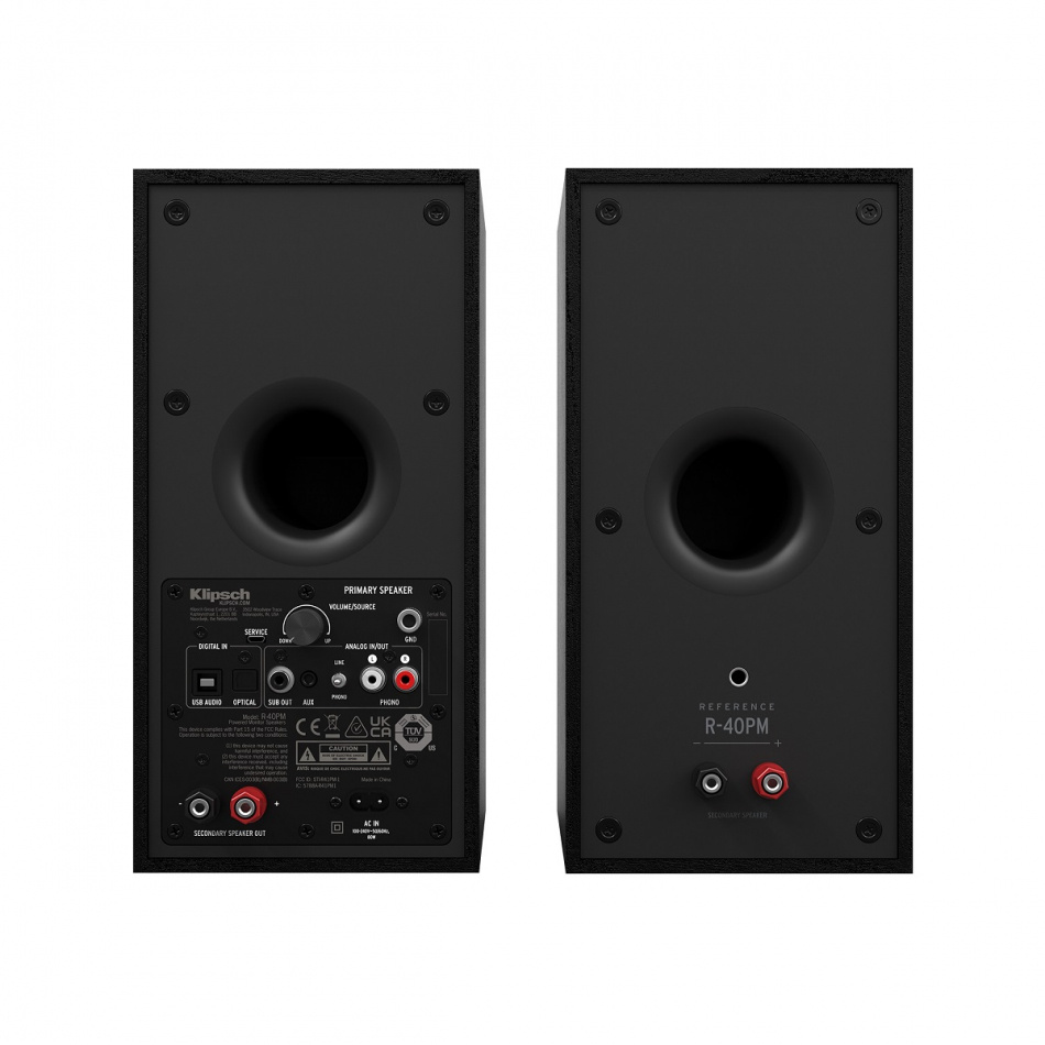 Klipsch R-40PM aktywny głośnik z Bluetooth, czarny para