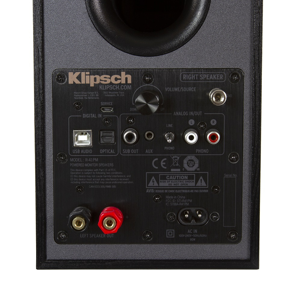Klipsch R-41PM aktywny głośnik z Bluetooth, czarny para