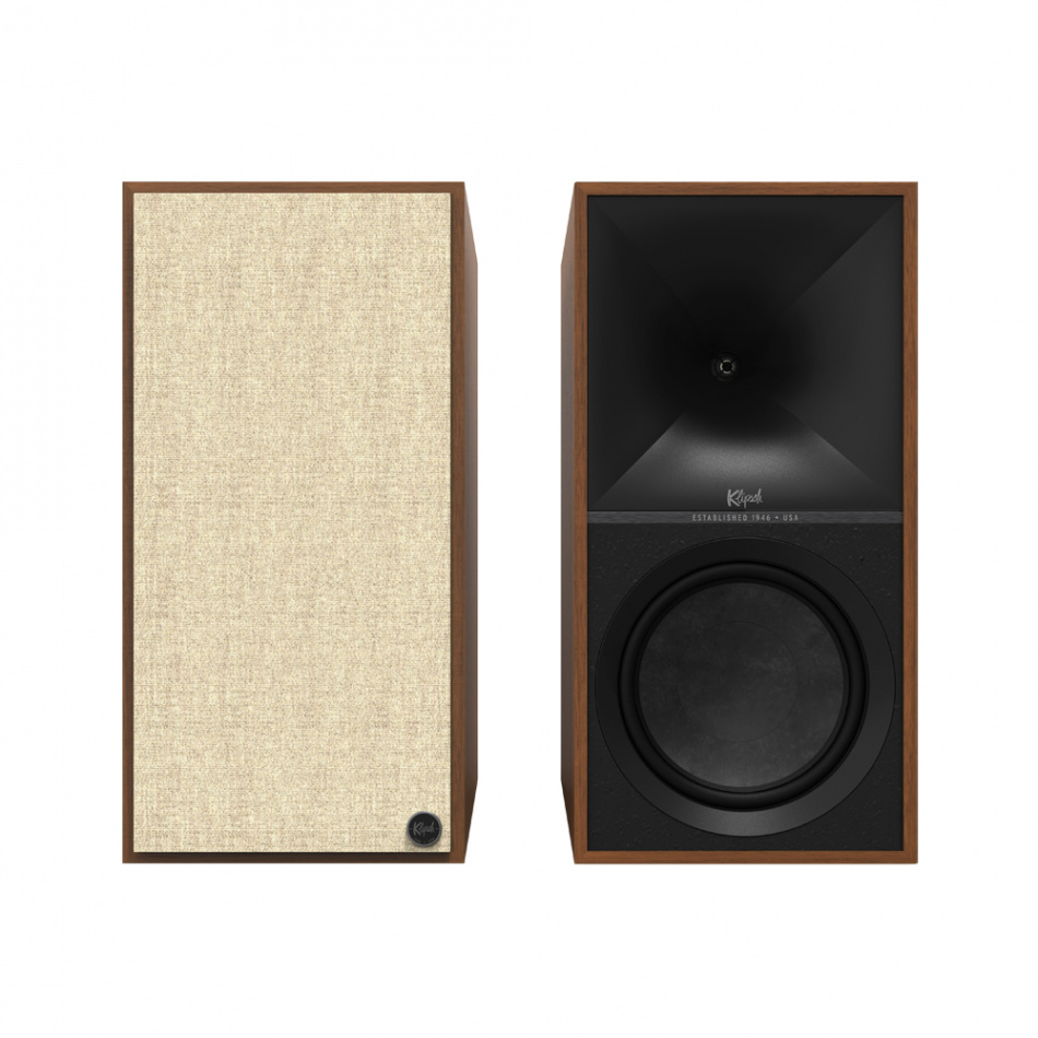 Klipsch The Nines, aktywne głośniki podstawkowe, orzech