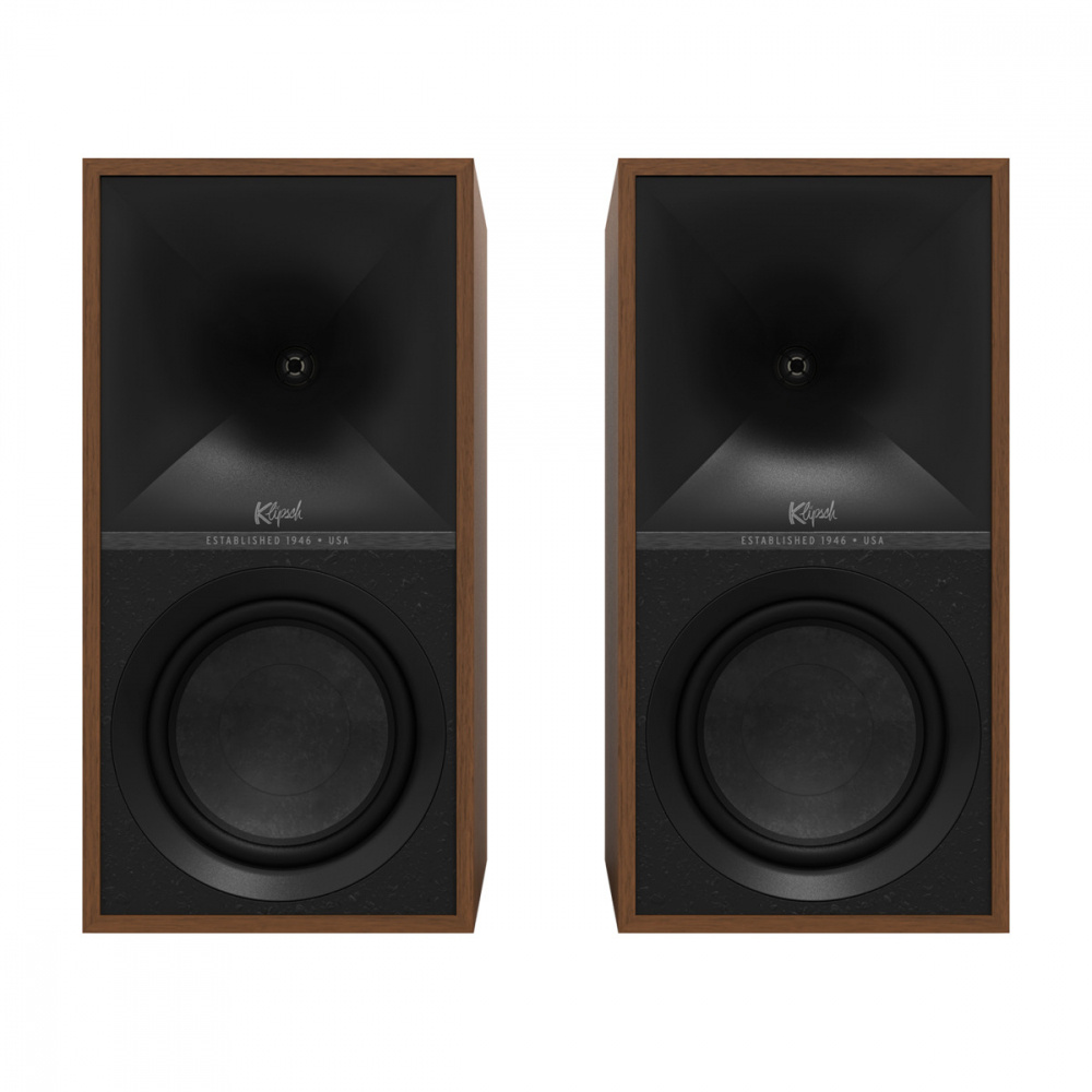 Klipsch The Sevens, aktywne głośniki podstawkowe, orzech