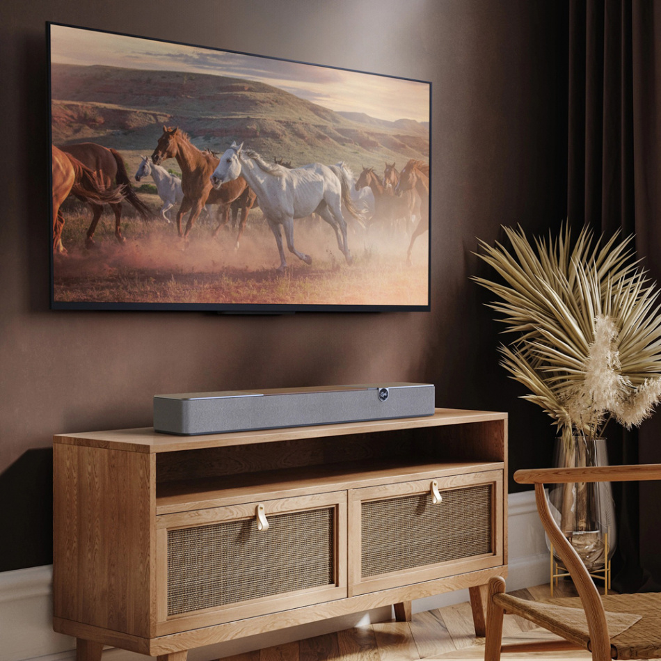 Klipsch Flexus Core 100W soundbar z wirtualnym Dolby Atmos, orzech
