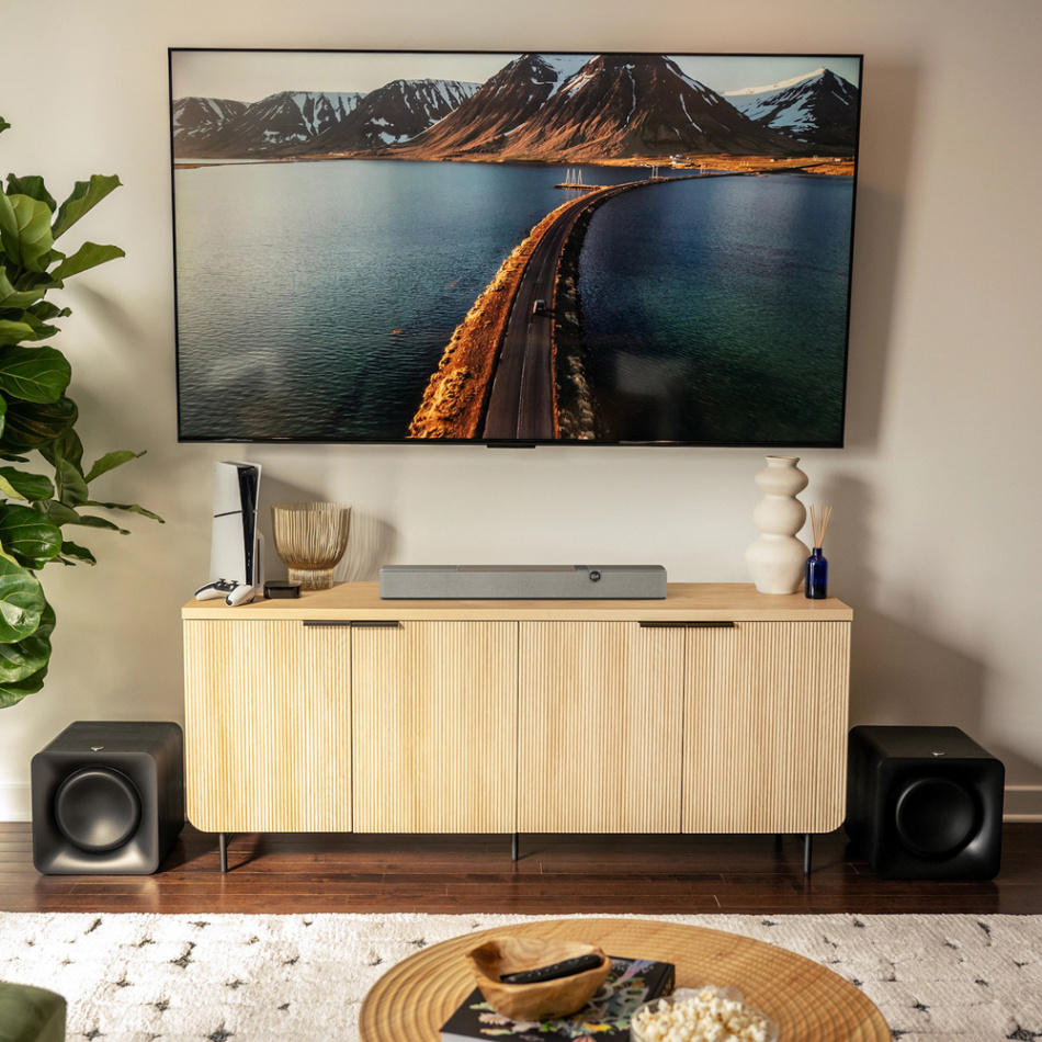 Klipsch Flexus Core 100W soundbar z wirtualnym Dolby Atmos, orzech