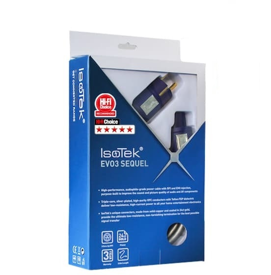Isotek EVO3 Sequel uziemiony kabel zasilający z wtykiem C15, 2 metry
