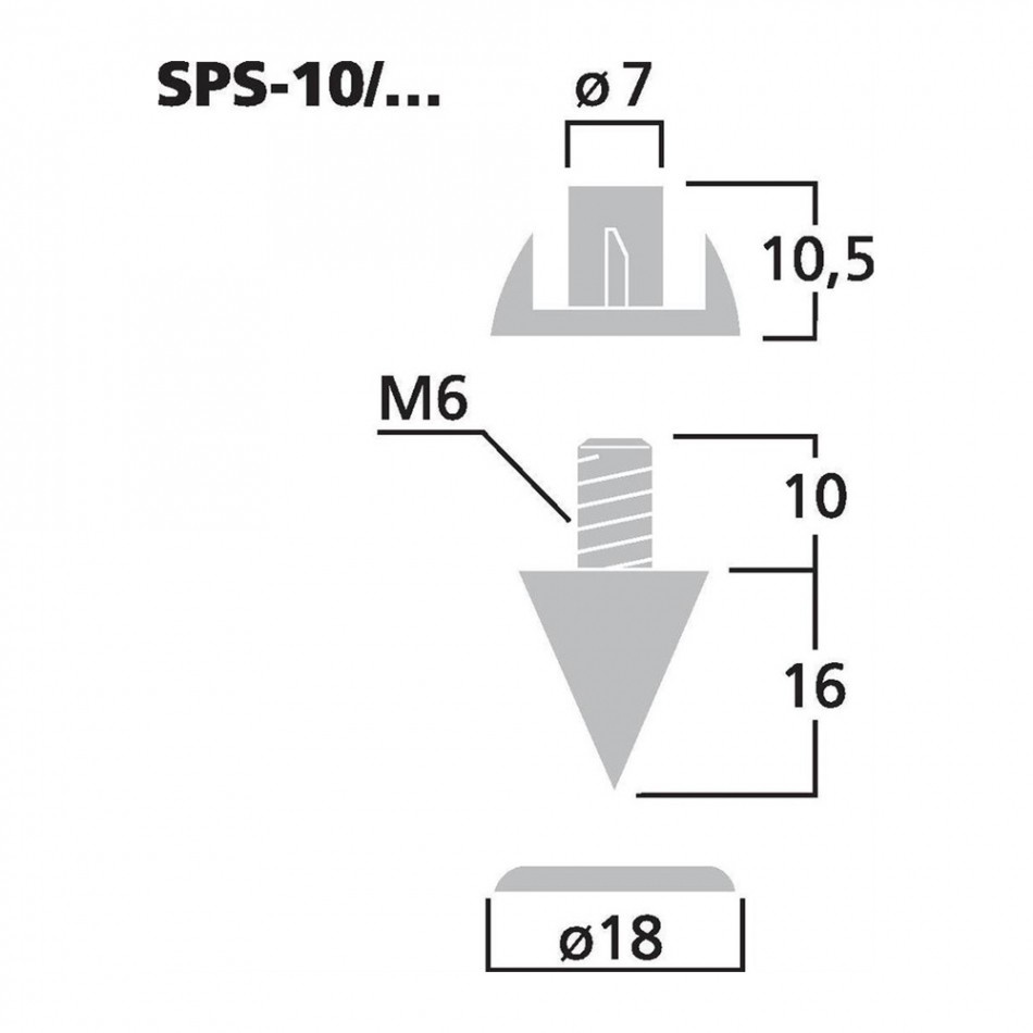 Monacor SPS10-Gold metalowe kolce do głośników, 4 szt.