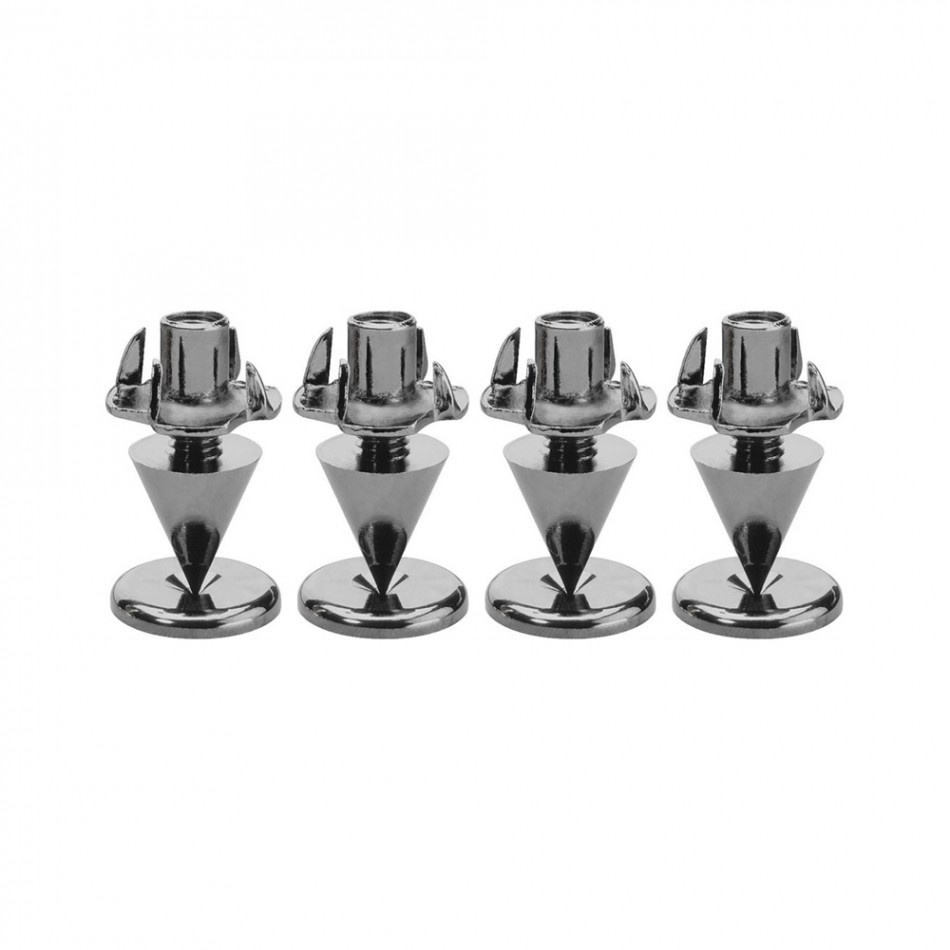 Monacor SPS10-Black Chrome metalowe kolce pod głośniki, zestaw 4 szt.