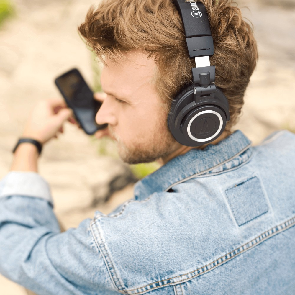 Audio Technica ATH-M50xBT2, bezprzewodowe słuchawki nauszne over-ear, czarne