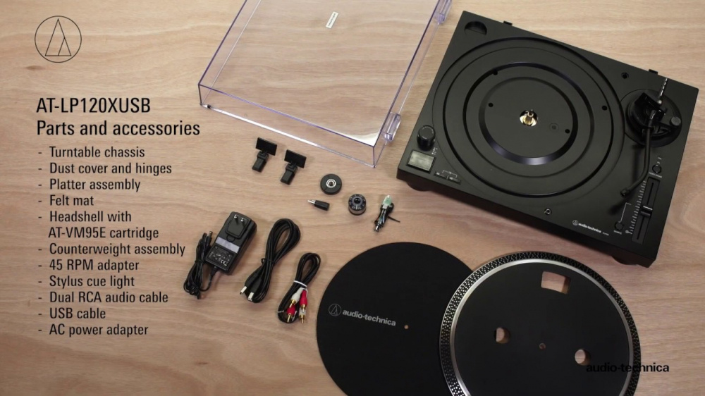 Audio Technica AT-LP120XUSB gramofon, czarny