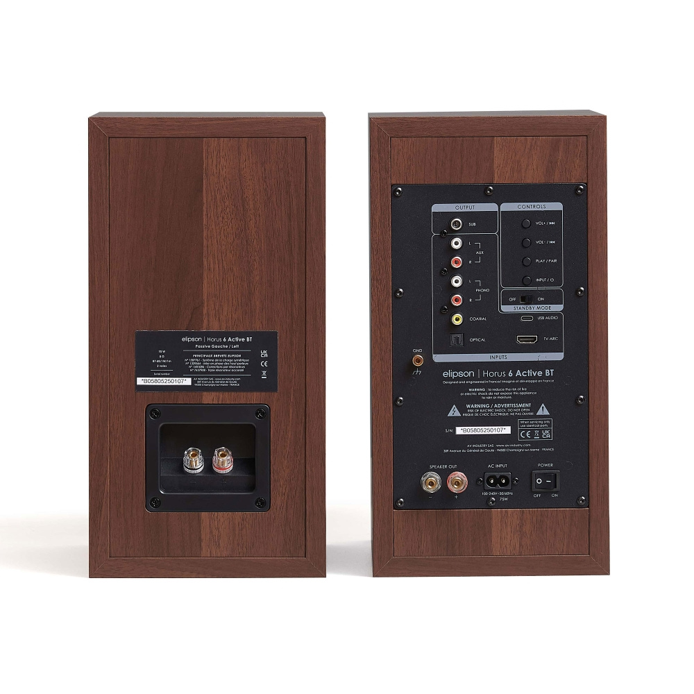 Elipson Horus 6 Active BT Walnut/Dark Grey, para