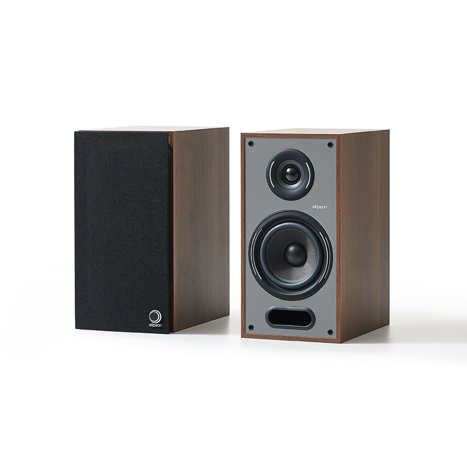 Elipson Horus 6B głośniki podstawkowe Walnut/Dark Grey, para