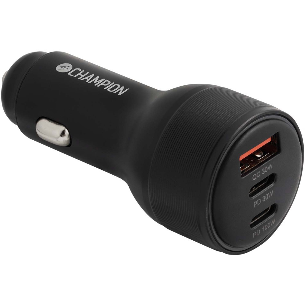Champion Ładowarka samochodowa 130W 3-port QC/PD, czarna