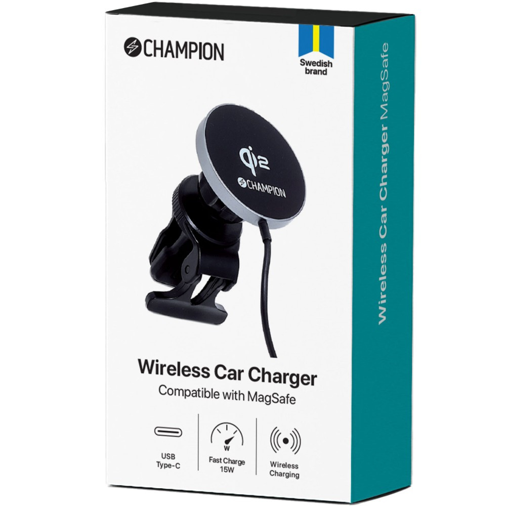 Champion Uchwyt do telefonu z bezprzewodowym ładowaniem QI2 15W