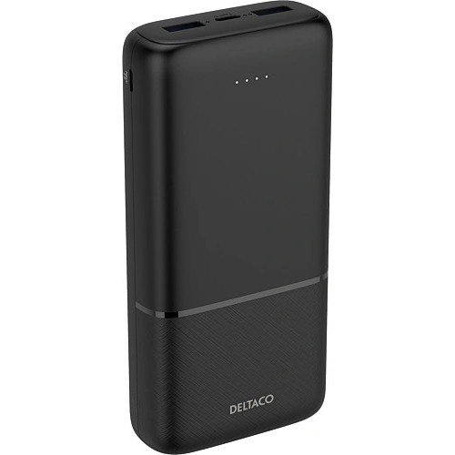 Deltaco PB-C1008 powerbank 20 000 mAh, 20 W PD, czarny